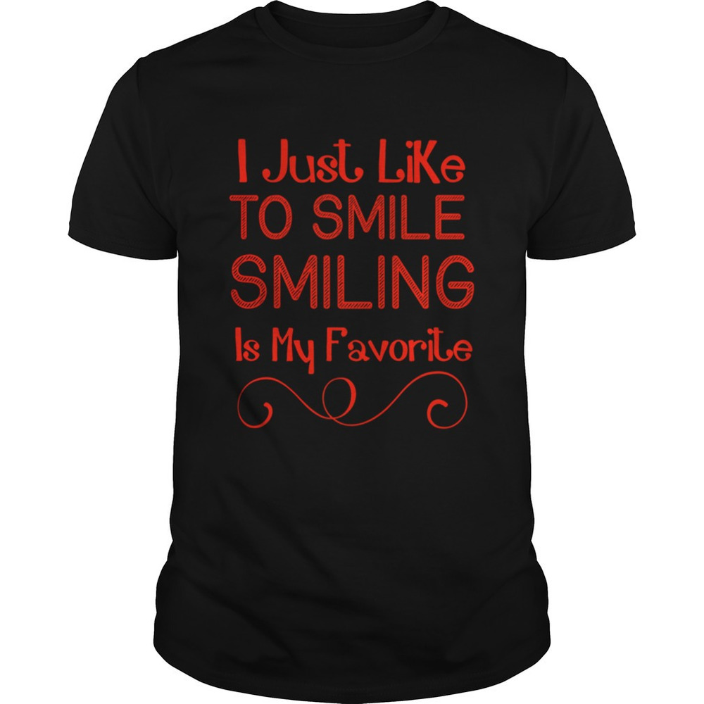 Elf I Lke To Smile Smiling Is My Favorite Christmas Shirt